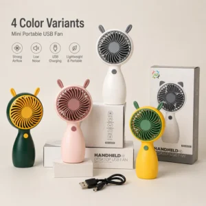 Portable USB Rechargeable Mini Handheld Fan | Lightweight Personal Cooling Fan | Strong Airflow | Portable Summer Cooling Fan (Random color)