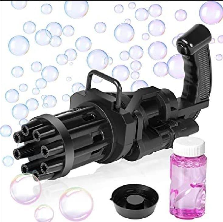 Electric Gatling Bubble Gun – 8 Hole Automatic Bubble Blaster Toy Gun - Image 2