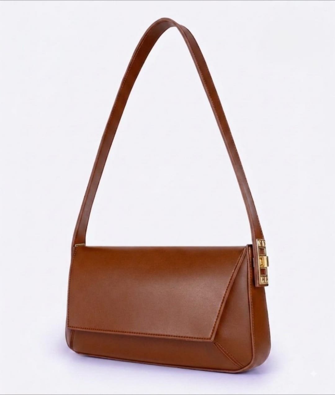 Elegant Flap Shoulder Purse - Black - Image 8