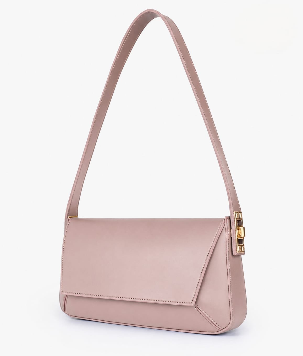 Elegant Flap Shoulder Purse - Black - Image 6