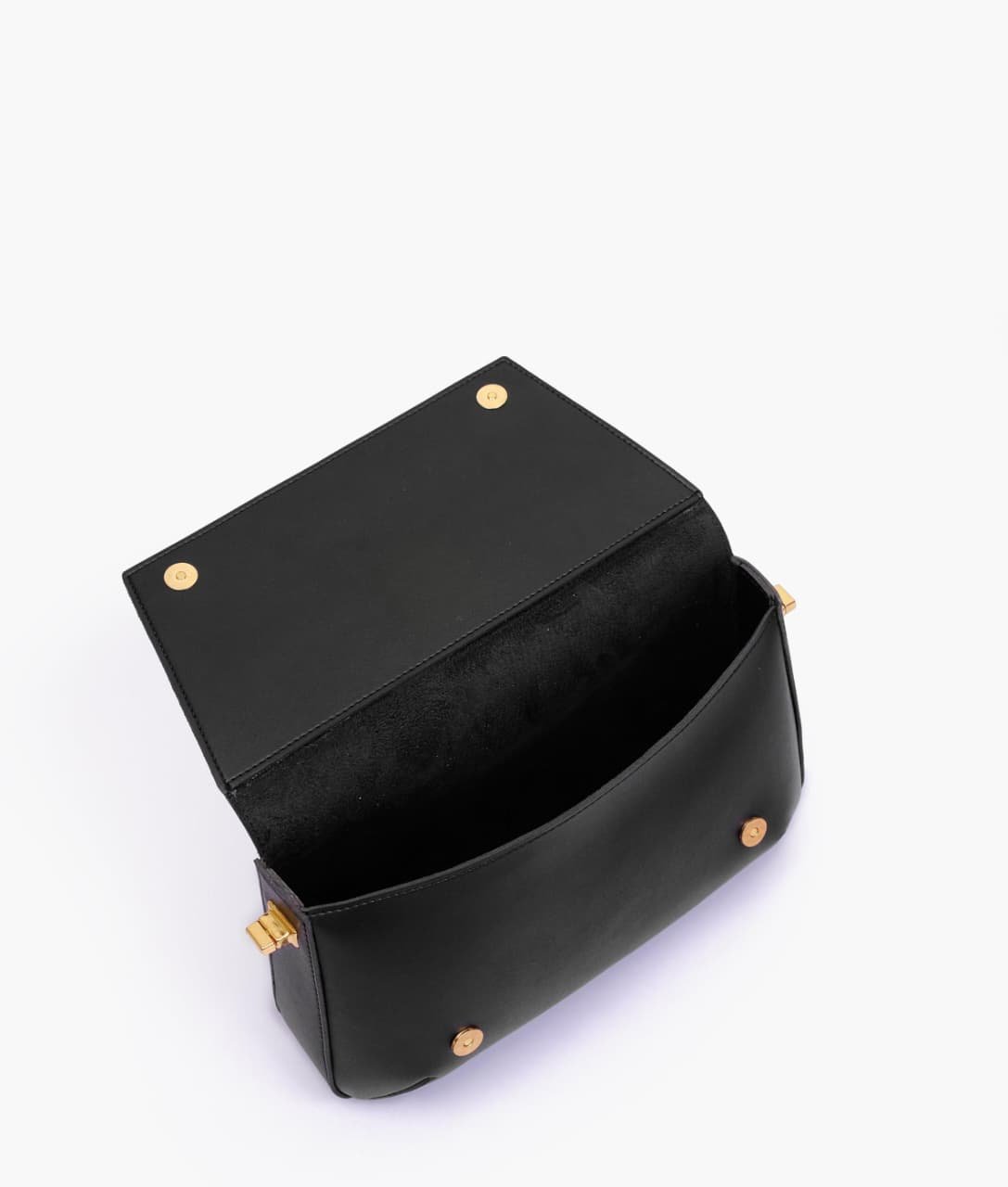 Elegant Flap Shoulder Purse - Black - Image 4