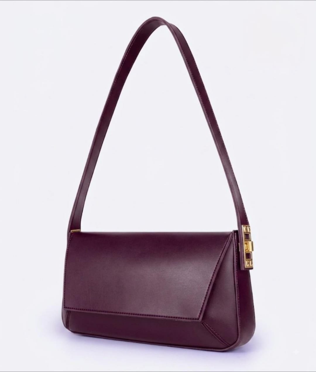 Elegant Flap Shoulder Purse - Black - Image 10